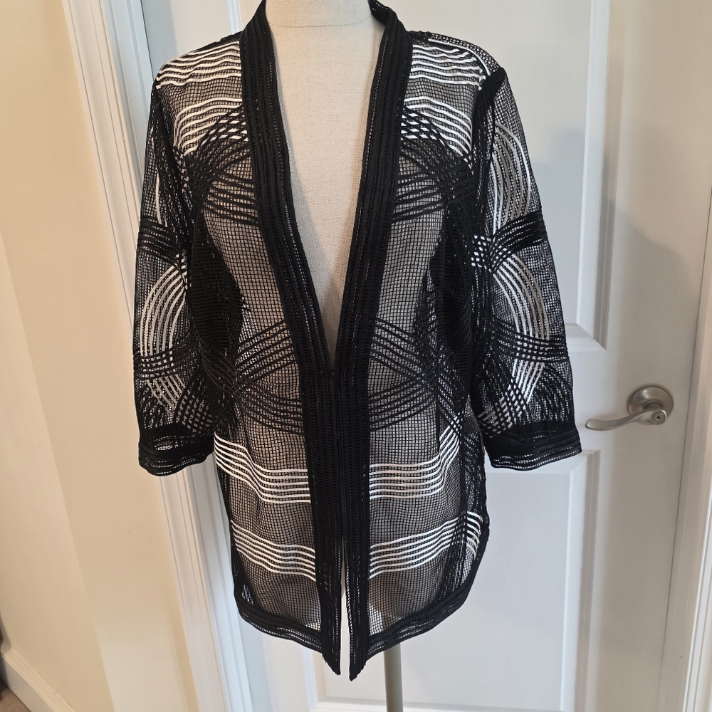 Ming Wang Transparent Blazer Size Medium